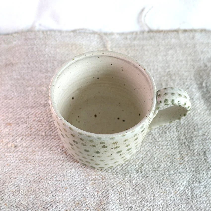 Green Polka Dots Mug - The Hus Edit