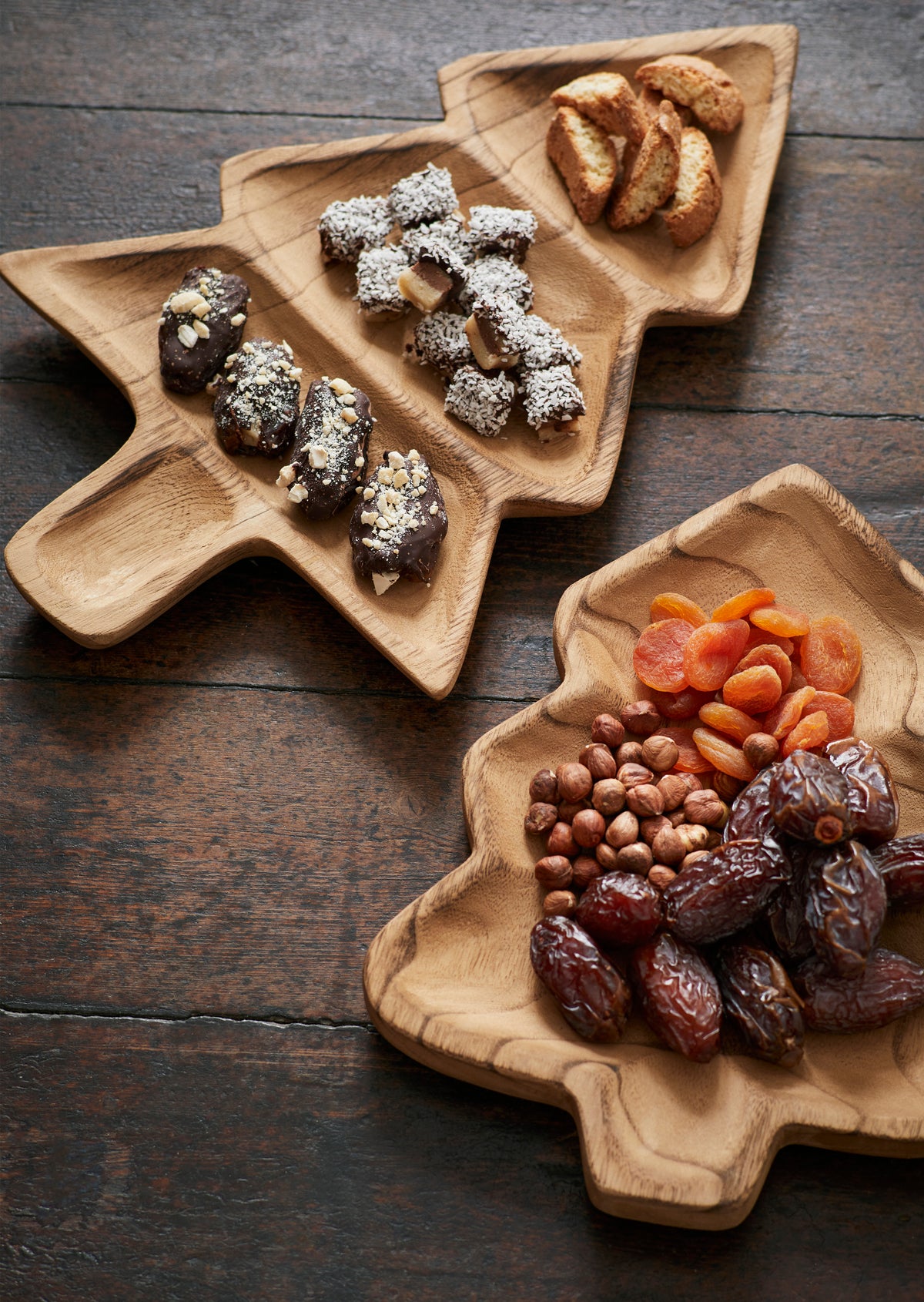 Wooden Christmas Tree Tray