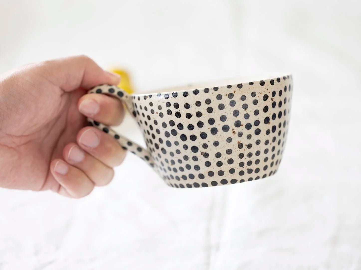 Black Polka Dots Mug - The Hus Edit