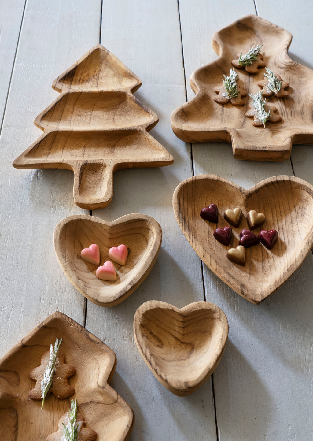 Wooden Christmas Tree Tray