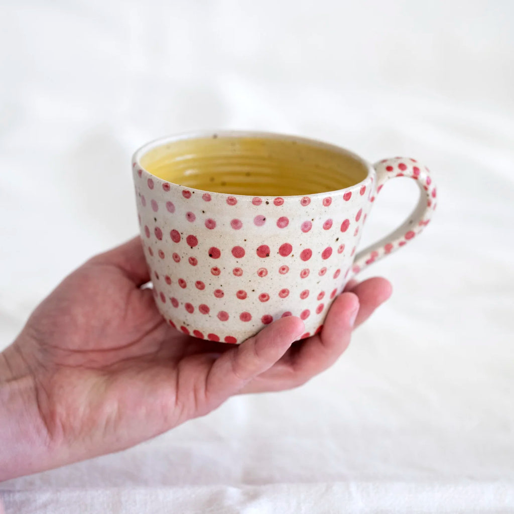 Red/Green Polka Dots Mug - The Hus Edit